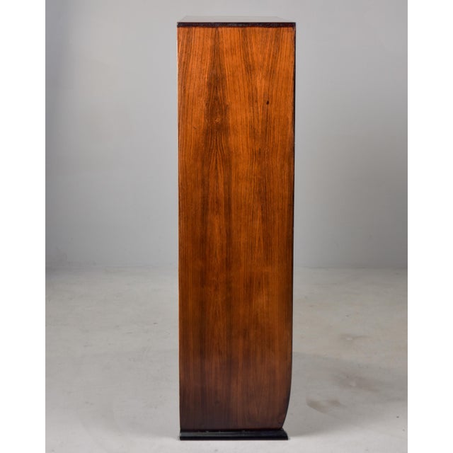 Italian Art Deco Cabinet With Glass Doors and Six Drawers For Sale - Image 10 of 12