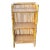 Mid-Century Bohemian Split Bamboo Rattan Wicker Low Bookcase Etagere For Sale