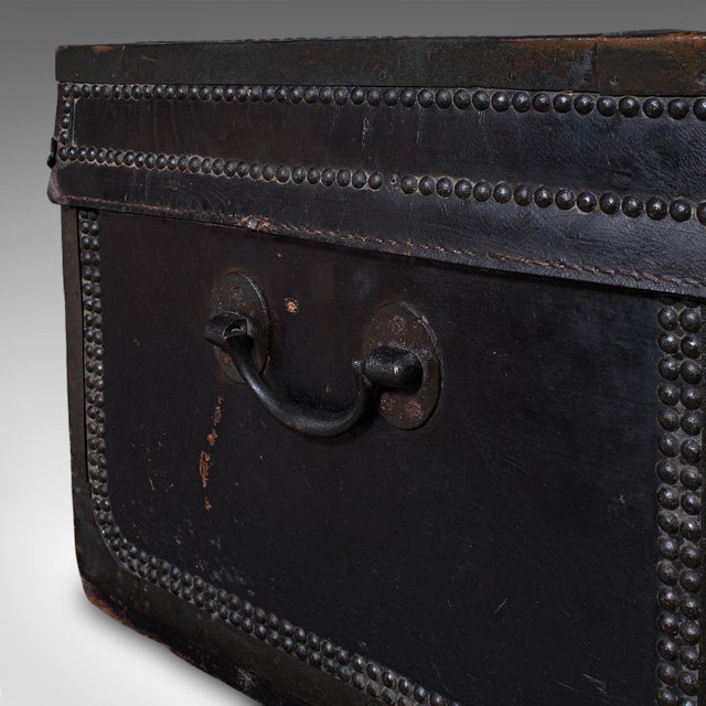 Antique Windsor Trunk, English, Leather, Camphorwood Chest, High Victorian, 1870 For Sale - Image 10 of 11