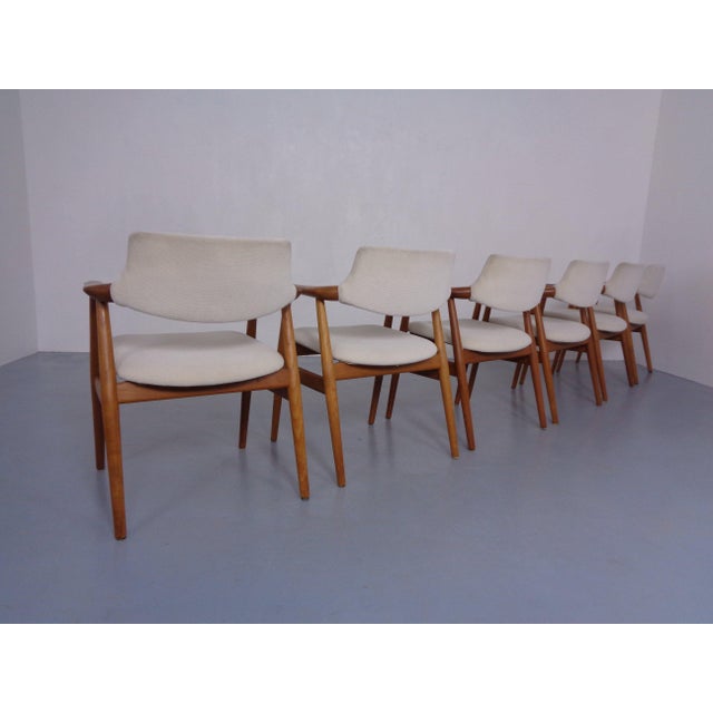 Brown GM11 Teak Armchairs by Svend Aage Eriksen for Glostrup, Denmark, 1960s, Set of 6 For Sale - Image 8 of 18