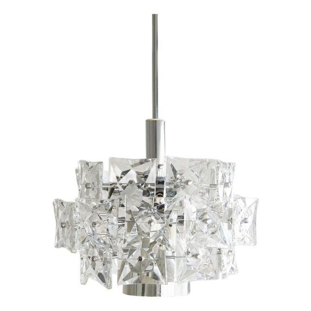 Chromed Chandelier with Crystals from Kinkeldey For Sale - Image 10 of 10