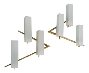 1970s Maison Arlus Bronze Sconces - a Pair