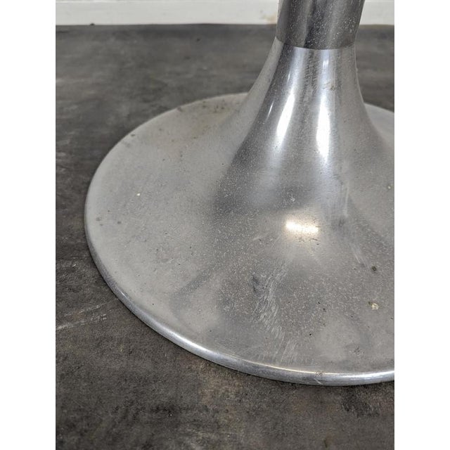 Metal Chrome Bar Stool with Tulip Base and Backrest, 1970s For Sale - Image 7 of 9