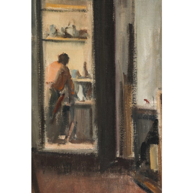 Ponziano Togni (Swiss, 1906-1971), Oil on Canvas "Studio View", Signed, 1940-1945 For Sale - Image 11 of 12