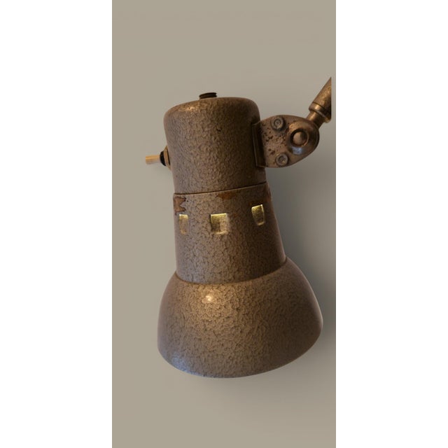 Gray Vintage French Industrial Architect Table Lamp, 1950s For Sale - Image 8 of 18