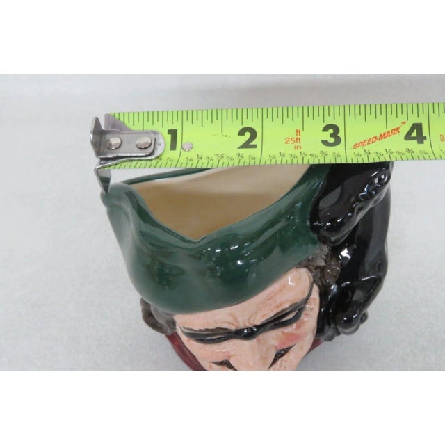 Maroon Royal Doulton Dick Turpin D6535 English Ceramic Small Character Mug Jug For Sale - Image 8 of 11