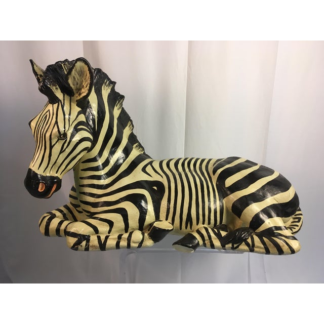 Vintage Regency Style Zebra Statue Chairish