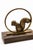 Art Deco French Gilded Bronze and Rosewood Squirrel Bookends, 1930, Set of 2 For Sale - Image 3 of 7