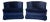 Navy Fully Upholstered Club Armchairs - a Pair For Sale