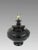Antique round form bronze table lamp - late Meiji period. The censor shaped body of this eye catching Japanese lamp is...