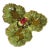 LastChance!1970's Majolica Style California Pottery Serving Plate in Moss Green For Sale