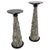Pair of Polished & Rough Stone Tiles Cone Shape Non Matching Pair of Pedestals For Sale - Image 9 of 12