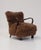 Art Deco Scandinavian Armchairs in Curly Caramel Brown Mongolian Sheepskin, 1950s, Set of 2 For Sale - Image 4 of 11