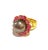 Contemporary Bochic “Orient” Tahiti South Sea & Multi Ruby Cluster Ring Set 18K & Silver, Size 8.5 For Sale - Image 3 of 4