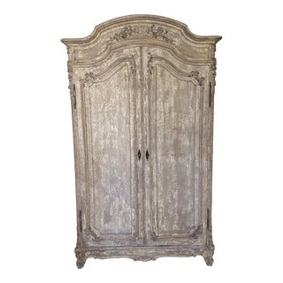 Carved French 19th Century Armoire For Sale