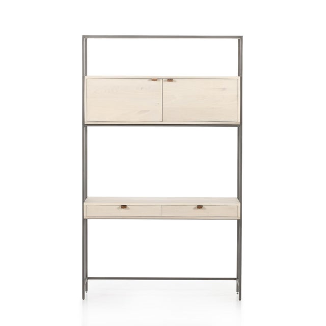 Wood Four Hands Trey Modular Wall Desk, Dove Poplar For Sale - Image 7 of 12