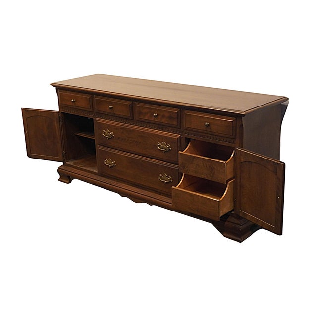 Ethan Allen Classic Manor Solid Maple 72" Triple Door Dresser 15-5213 For Sale In Kansas City - Image 6 of 14