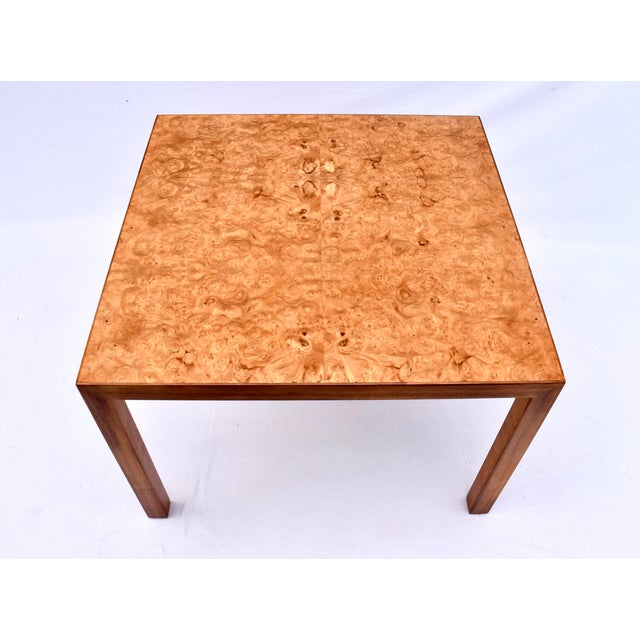 Milo Baughman for Directional American Mid-Century Ash Burl Game Table For Sale - Image 16 of 16
