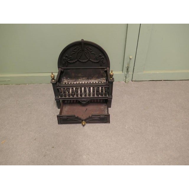 Classical Style Iron Fire Grate with Ashtray, 1950s For Sale - Image 6 of 8