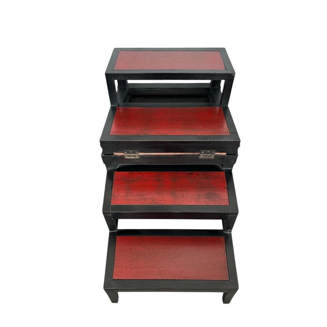 Black Chinese Folding Armchair with Calligraphy Backrest For Sale - Image 8 of 10