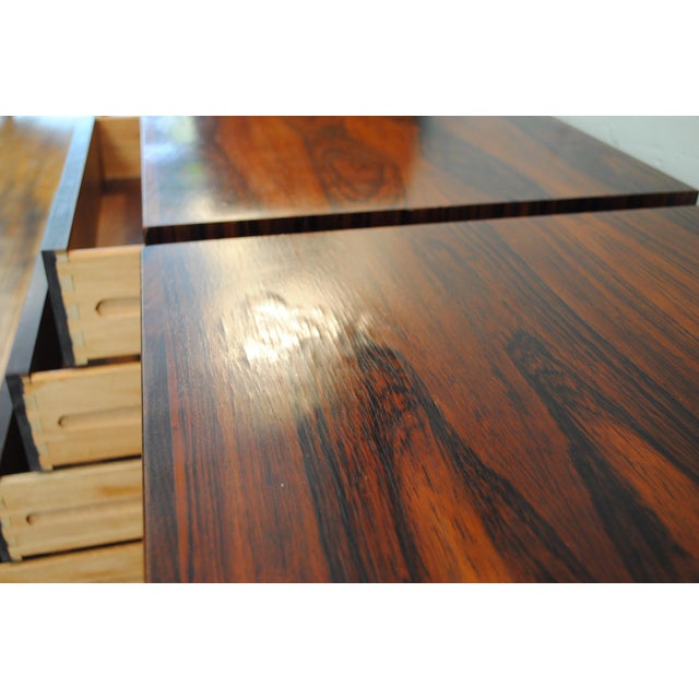 Danish Brazilian Rosewood 4 Drawer Nightstands A Pair Chairish