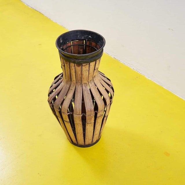 Vintage Vase in Bamboo For Sale - Image 4 of 6