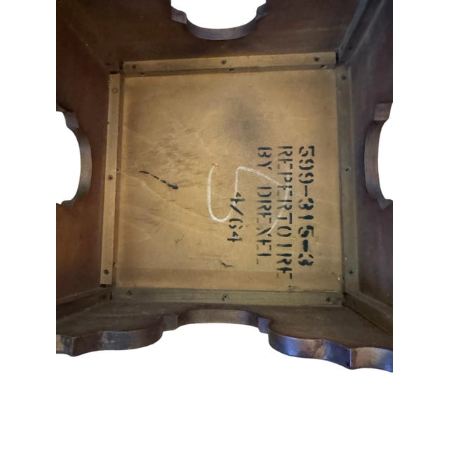 Copper American Burl-Walnut Veneer Low Table, Moroccan Inspired Design. For Sale - Image 8 of 8