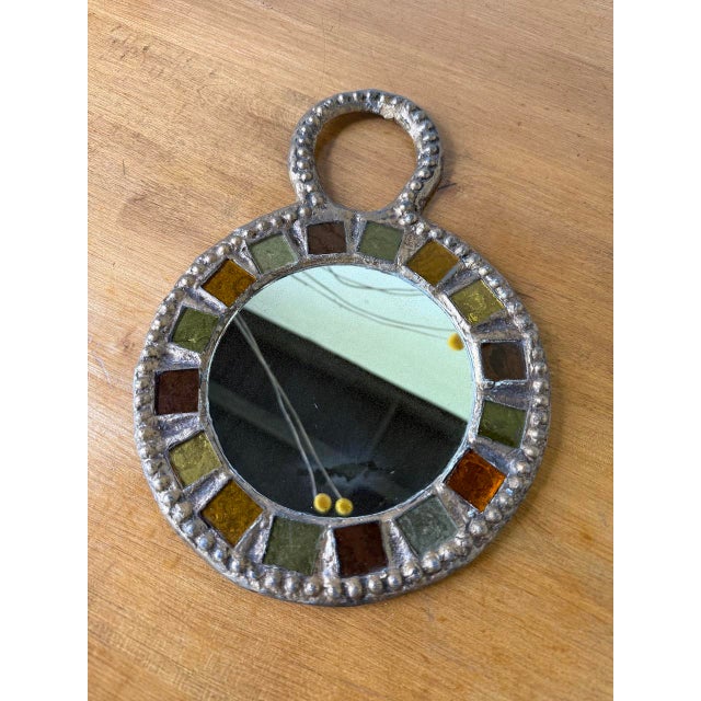 Brass and Stone Mirror by Irina Jaworska, 1970s For Sale - Image 11 of 18