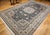 Persian Vintage Persian Nain Area Rug, Hand-Knotted Wool & Silk, Floral Pattern, 9x13, Navy & Ivory For Sale - Image 3 of 18