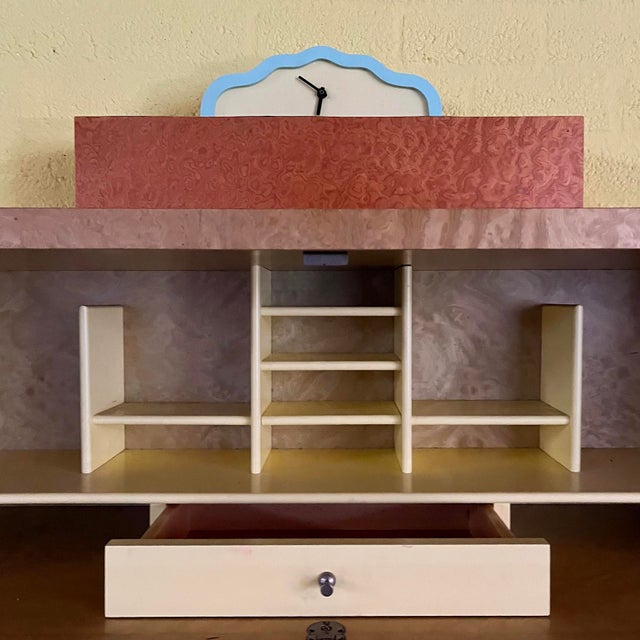 Desk Donau by Ettorre Sotsass with Clock, 1990s, Set of 2 For Sale - Image 6 of 18
