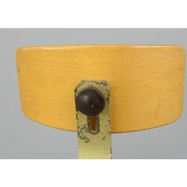 Gold Industrial Work Stool from Ama, 1930s For Sale - Image 8 of 10