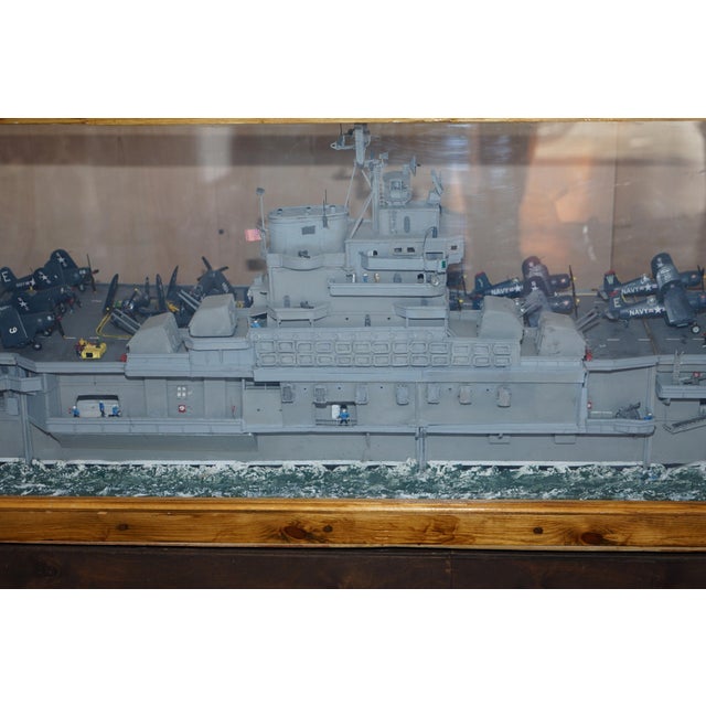 Vintage WWII American Wood Light Aircraft Carrier Made by Sailors For Sale - Image 15 of 18