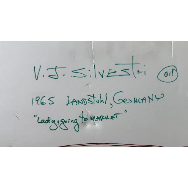 1965 German After Hockney Postmodern Oil Painting of a Woman, Framed For Sale In Houston - Image 6 of 9