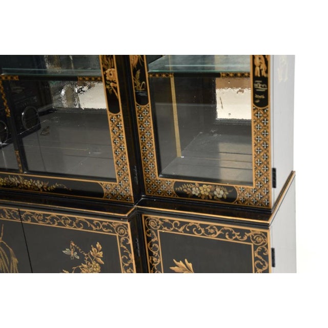 Antique Georgian Chinoiserie Breakfront Bookcase, 1960s For Sale - Image 14 of 17