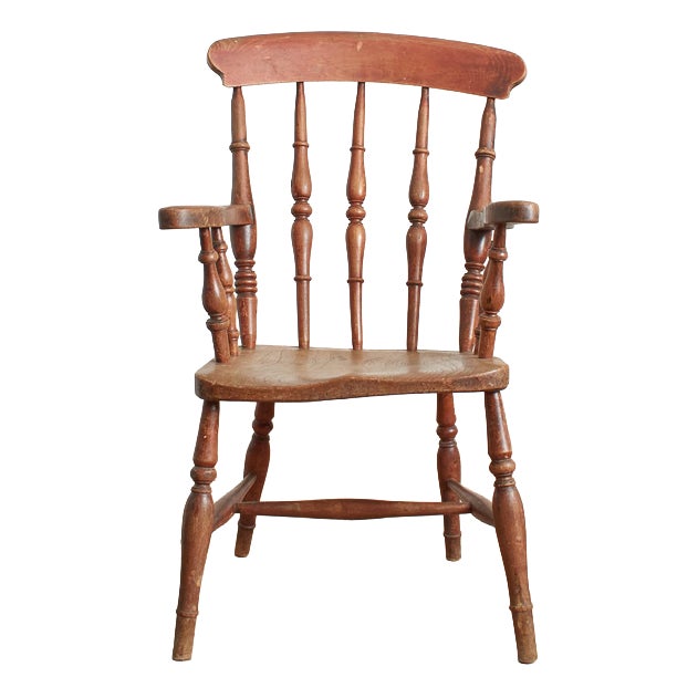 Antique Spindle Back Windsor Chair For Sale