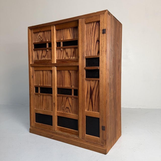 Mid-Century Modern Mid-Century Japanese Storage Cabinet in Sugi Wood, 1960s For Sale - Image 3 of 12
