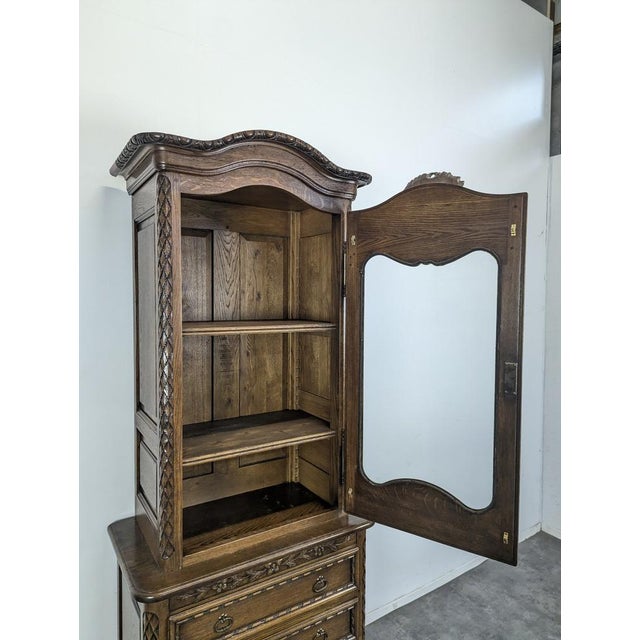Norman Oak Display Cabinet For Sale - Image 4 of 9