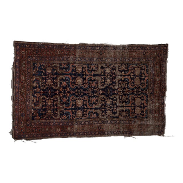 Vintage Caucasian Rug 49.1"x76.4" / 126x196cm Vintage Caucasian rug. Worn and distressed. Hand-woven wool with low pile....