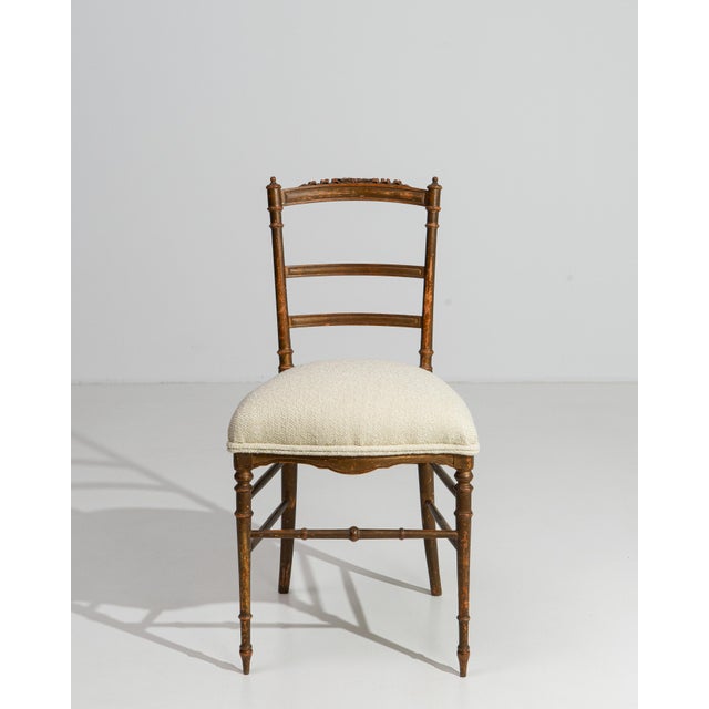 19th Century 19th Century Napoleon III Chiavari Chair With Upholstered Seat For Sale - Image 5 of 12