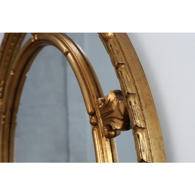 Plastic Neo-Classical Style Tilted Oval Mirror from Deknudt, Belgium, 1950s For Sale - Image 7 of 11