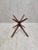 Mid-Century Modern MCM Sculptural Walnut Round Glass Dining Table For Sale - Image 3 of 5