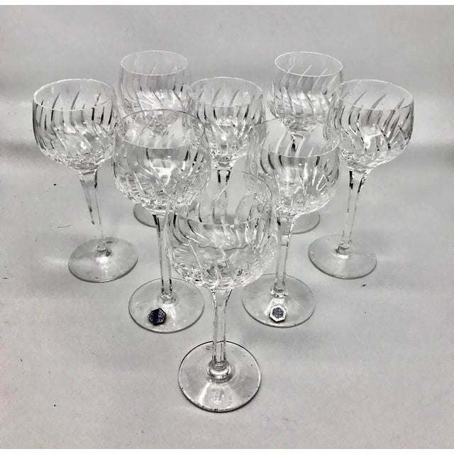 Art Deco 1930s Art Deco Stuart Crystal Contessa Hock Glasses - Set of 8 For Sale - Image 3 of 10