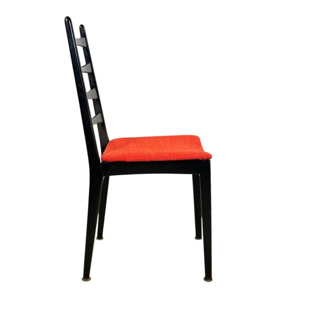 Mid 20th Century Set of 4 Italian Mid-Century Modern Ladder-Back Dining Chairs For Sale - Image 4 of 12