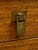 Vintage Walnut Three-Drawer Nightstand With Brass Campaign Hardware For Sale - Image 10 of 12