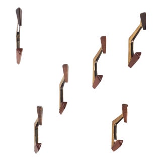 Vintage Azucena Brass Coat Hangers, 1960s, Set of 6 For Sale
