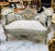 Add a romantic European touch to your interior with this beautiful French Rococo-style settee, featuring a soft pastel...