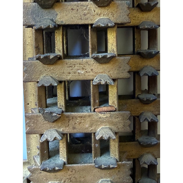 Antique 19th C. Folk/Tramp Art Golden Crown of Thorns Frame For Sale - Image 12 of 12