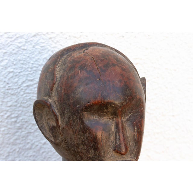 19th Century Antique Baule Carved Wood Maternity Statue For Sale - Image 5 of 7