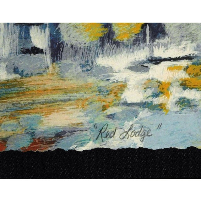 Earl Biss "Red Lodge" Serigraph on Paper Framed Hand Signed Make an Offer #273 For Sale - Image 10 of 10