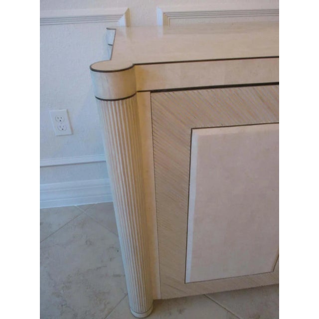 Wood Vintage Ivory Split Bamboo Sideboard For Sale - Image 7 of 12